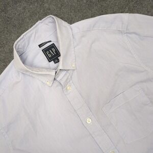 GAP Mens Medium Standard Fit Performance Cotton Striped Button Down Shirt‎
